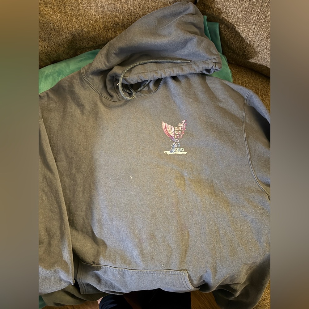 Gray Hoodie with Graphic Design